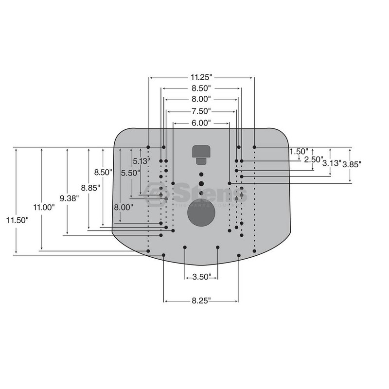 Stens 420-028 High Back Seat For Ariens: 7.5 x 7  8.2 x 2.94