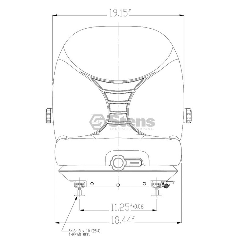 Stens 420-704 Low Profile Suspension Seat Low profile mechanical suspension