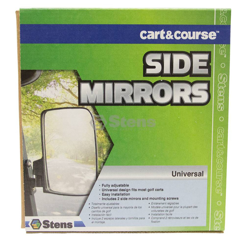 Stens 851-955 Cart  Course Side Mirrors Fully adjustable Retail Packaging