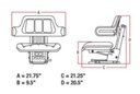 Stens 3010-0000 Atlantic Quality Parts Seat Economy suspension black
