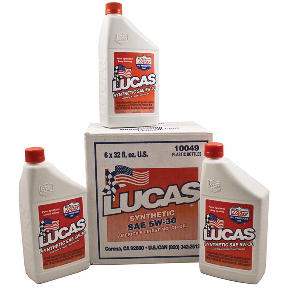 6 Pack of Stens 051-663 Lucas Oil Synthetic Motor Oil 10049 SAE 5W-30