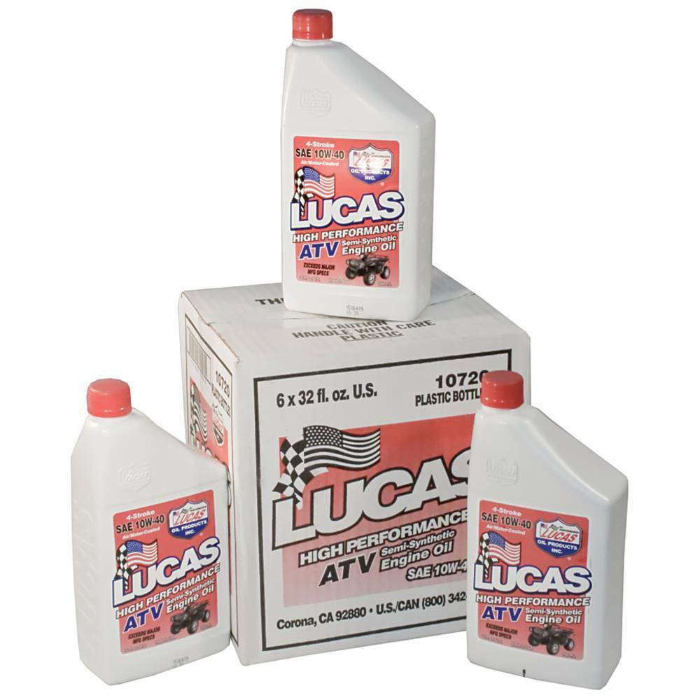 6 PK Stens 051-506 Lucas Oil ATV Semi-Synthetic 10720 SAE 10W-40