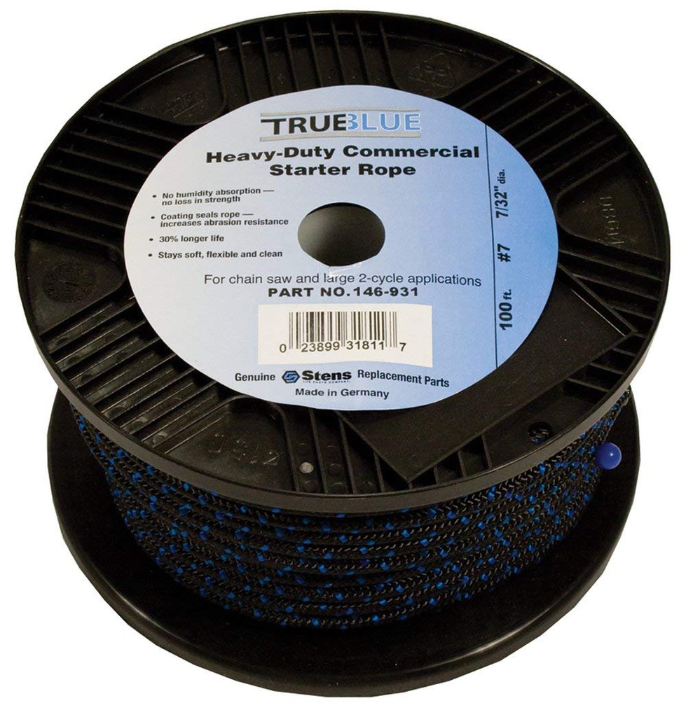 146-931 Stens True Blue 100 Starter Rope 7 Solid Braid Diameter 7 32