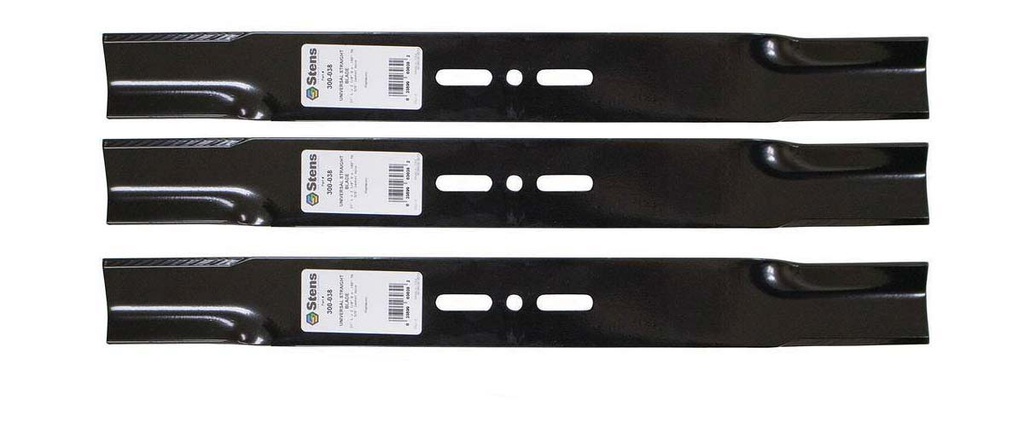 3 Pack of Stens 300-038 Mowers Universal Straight Blade 21 L