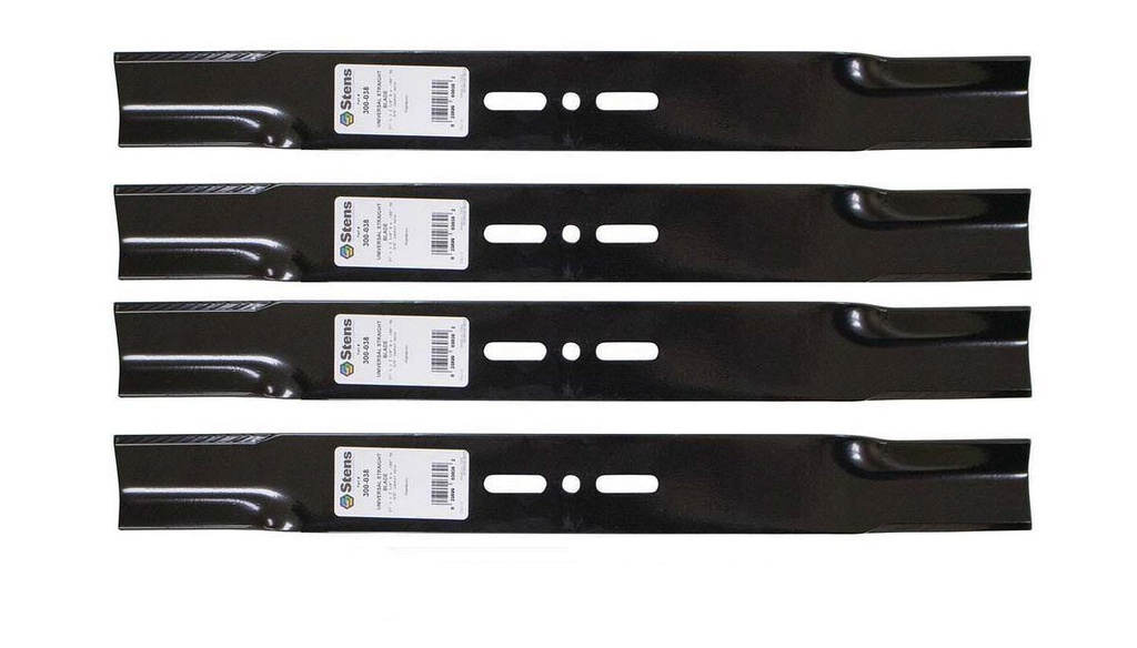 4 Pack of Stens 300-038 Mowers Universal Straight Blade 21 L