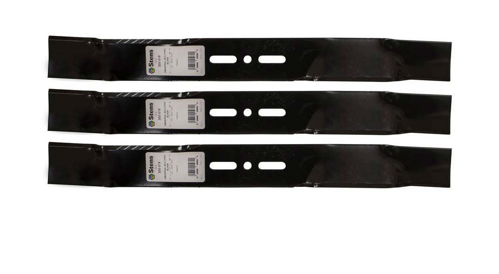 3 Pack of Stens 300-518 Universal Mulching Blade / 21 L 3/8 Center Hole