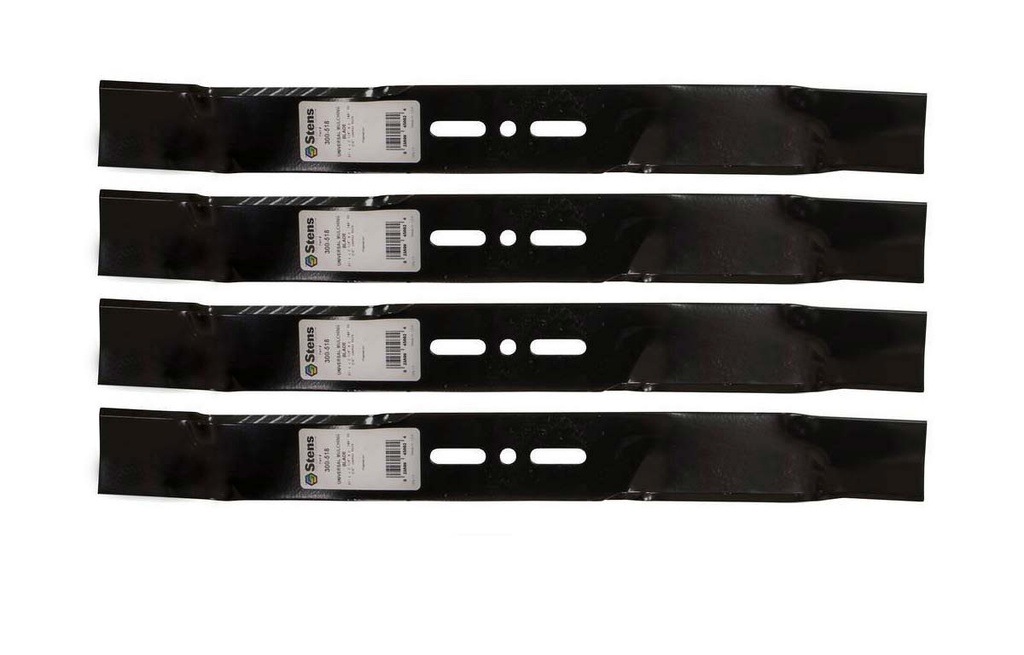 4 Pack of Stens 300-518 Universal Mulching Blade / 21 L 3/8 Center Hole