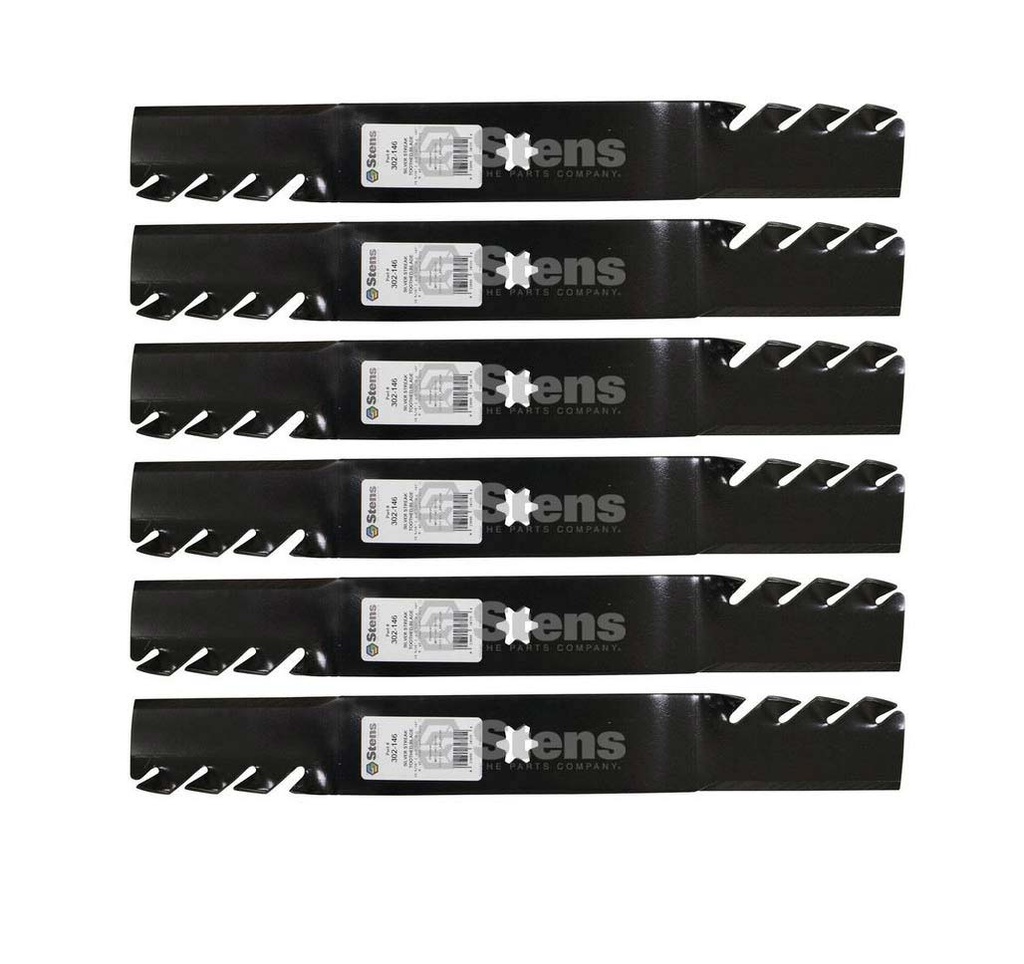 6 Pack of Stens 302-146 Silver Streak Toothed Blade MTD 742-0610 742-0610A