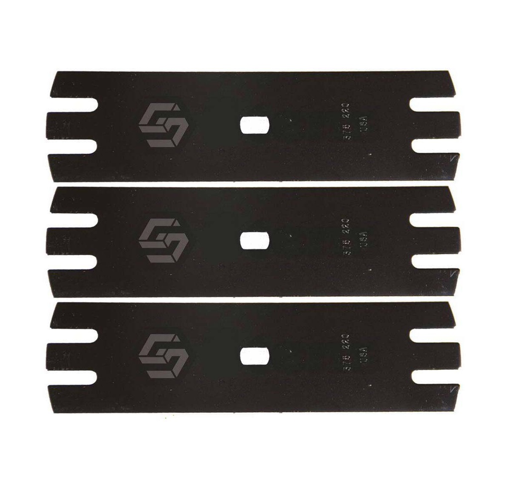 3 PK Stens 375-220 Edger Blade Cooper ED-2 Serrated Center Hole Length 9 Inches