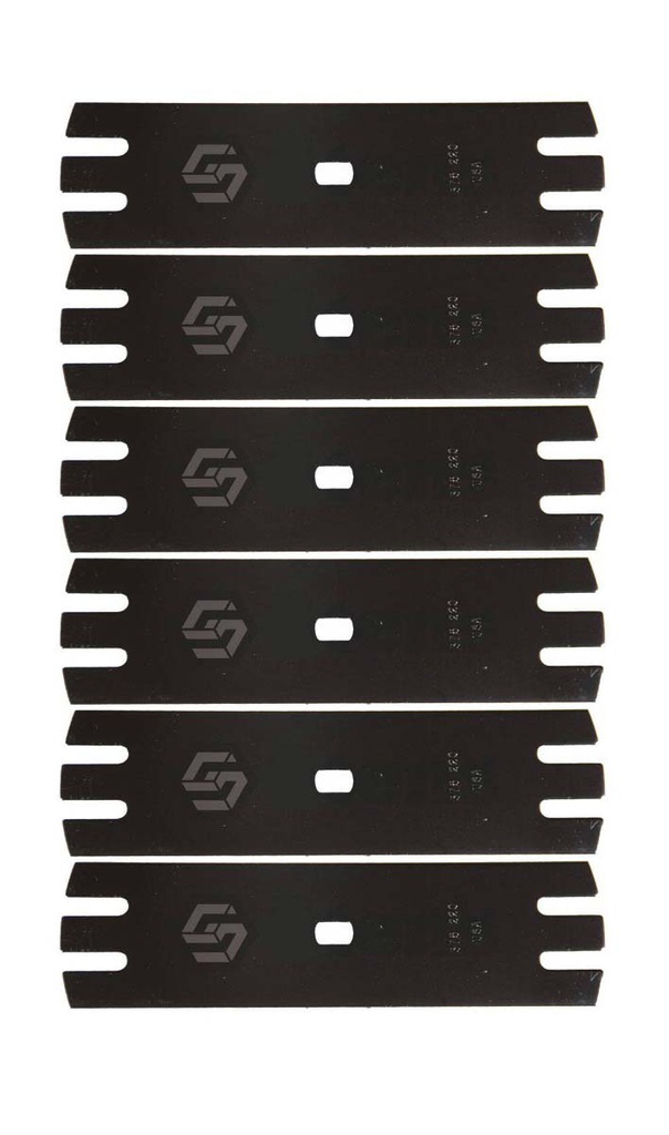 6 PK Stens 375-220 Edger Blade Cooper ED-2 Serrated Center Hole Length 9 Inches