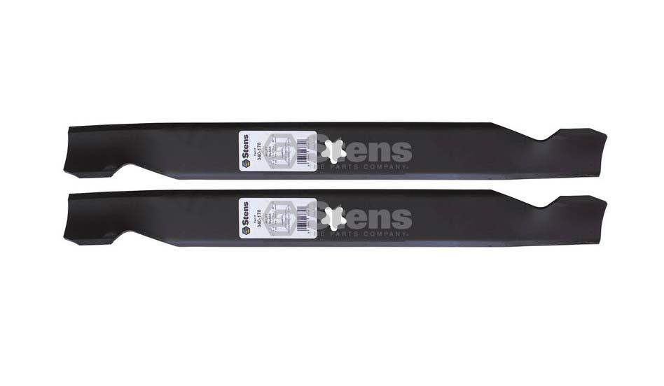 2 Pack of Stens 340-278 Lawnmower Notched Medium-Lift Blade 532127843 340-278