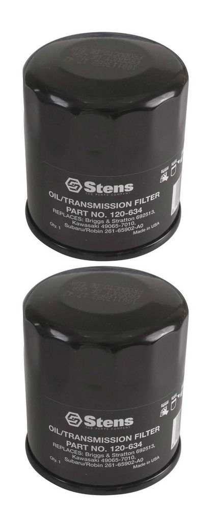 2 Pk of Stens 120-634 Oil Filter 531307388 2701908 607454 054-067 058-025 36262