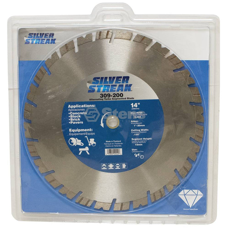 Stens 309-200 Silver Streak Turbo Segmented Blade Diamond Cut-Off Saw