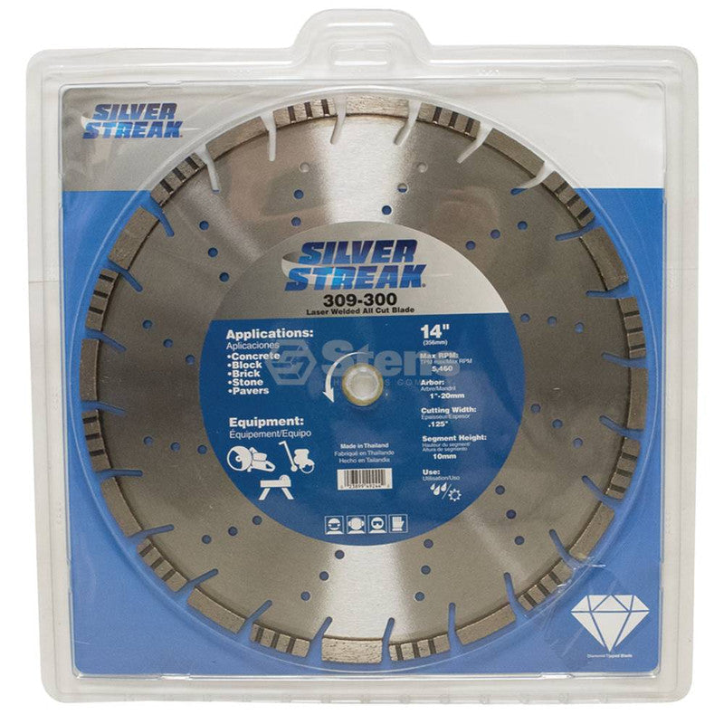 Stens 309-300 Silver Streak Laser Welded All Cut Blade Diamond Cut-Off Saw