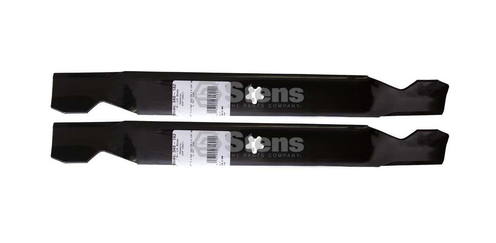 2 Pack of Stens 340-282 Lawnmower Notched Medium-Lift Blade 532138498 340-182