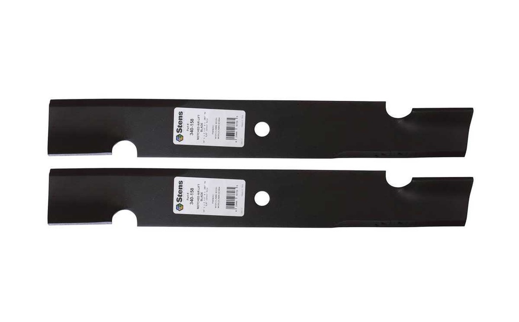 2 Pack of Stens 340-158 Lawnmower Notched Air-Lift Blade Husqvarna 539100341