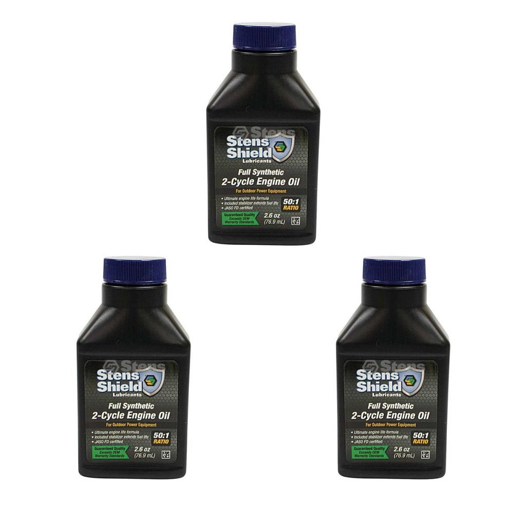3 pk of Stens 770-260 770-264 Shield 2-Cycle Engine Oil 770-101770-128