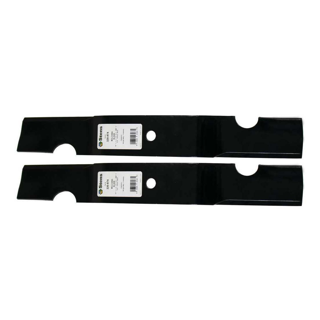 2 Pack of Stens 330-874 Notched Air-Lift Blade Fits Bobcat 112111-02 823004