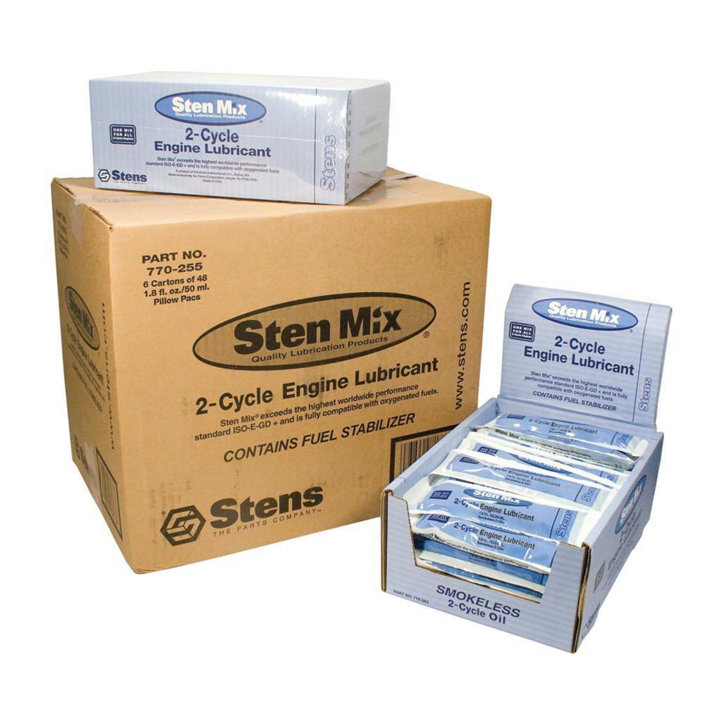 Stens 770-255 Sten Mix 2-Cycle Oil Six 1.8 oz. pillow packs 770-065 770-073