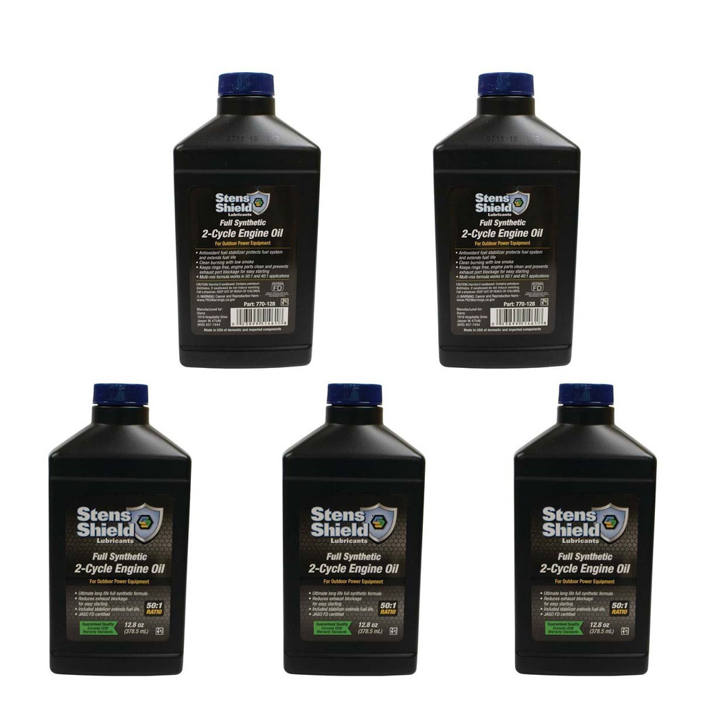 5 PK Stens 770-128 Shield 2-Cycle Engine Oil 770-101 770-160 770-260
