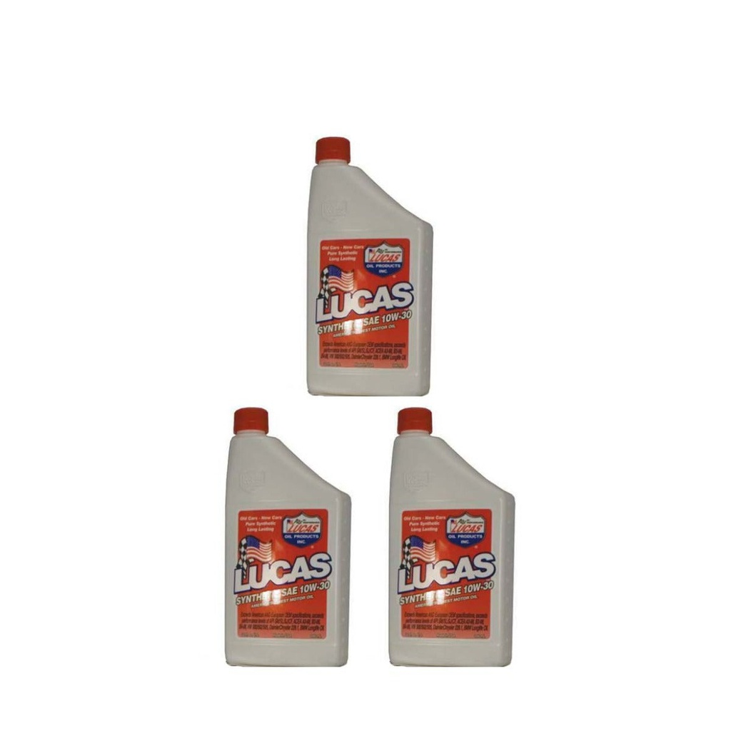 3 Pack of Stens 051-551 Lucas Oil Synthetic Motor Oil 10050 SAE 10W-30