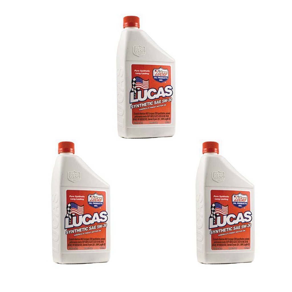 3 Pack of Stens 051-663 Lucas Oil Synthetic Motor Oil 10049 SAE 5W-30