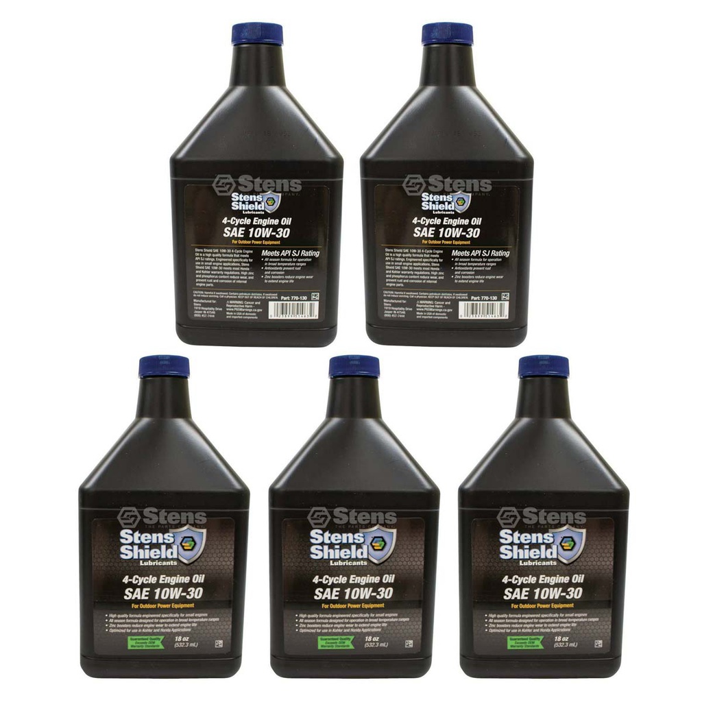 5 PK Stens 770-130 Shield 4-Cycle Engine Oil SAE 10W-30 770-132 770-133