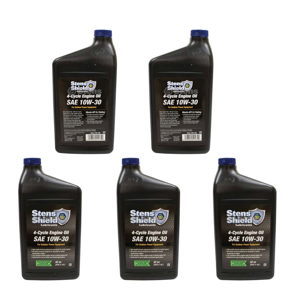 5 PK Stens 770-132 Shield 4-Cycle Engine Oil SAE 10W-30 770-130 770-133