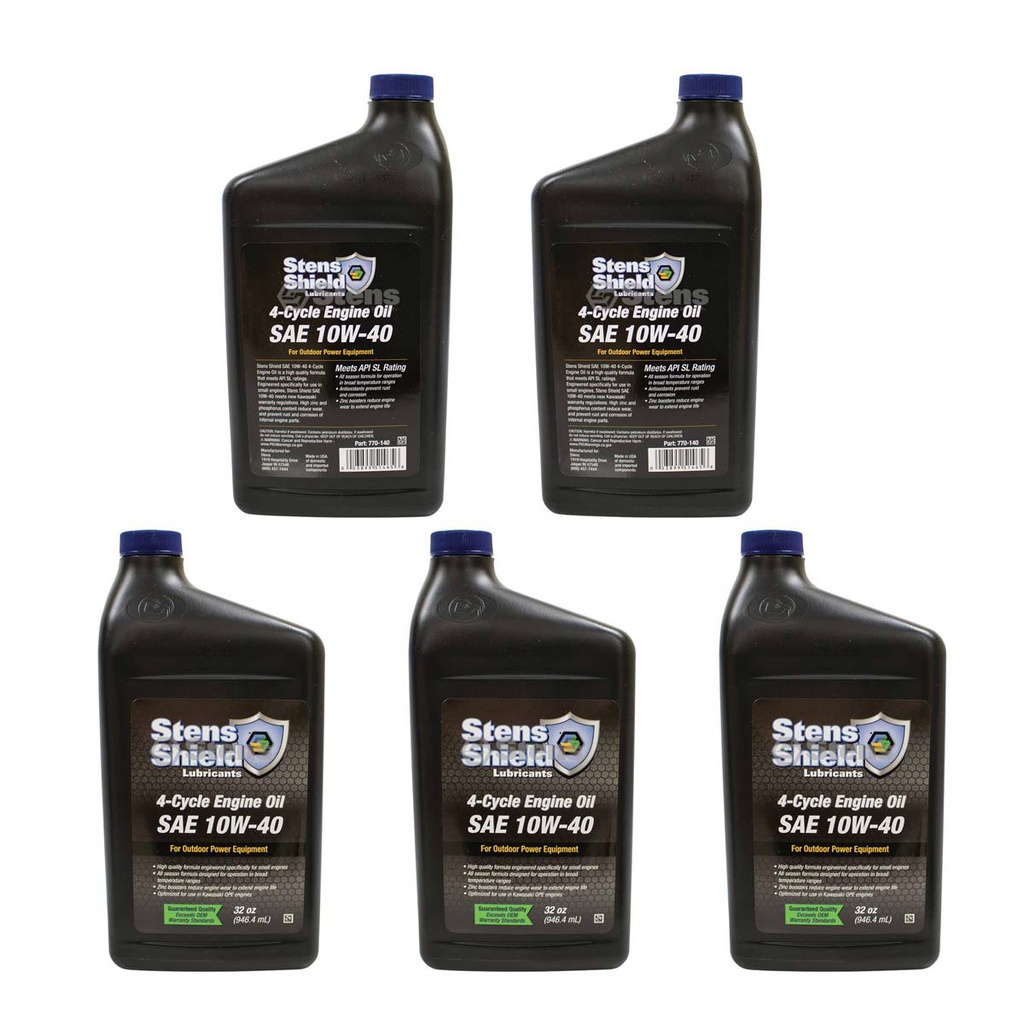 5 PK Stens 770-140 Shield 4-Cycle Engine Oil 770-130 785-642 785-646