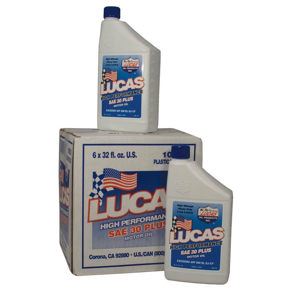 6 Pack of Stens 051-559 Lucas Oil SAE 30W Motor Oil 10053 High-performance