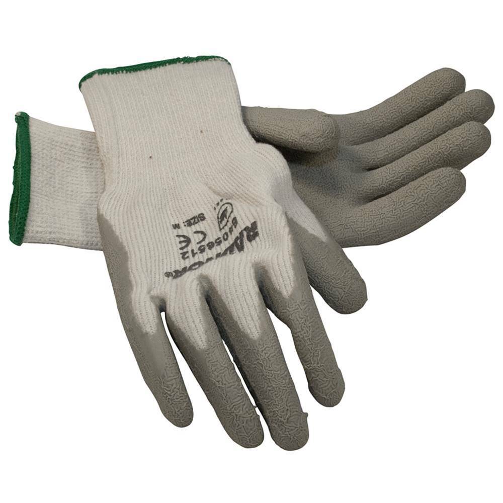 Stens 751-140 Glove Gray textured latex coating Enhanced wet or dry grip