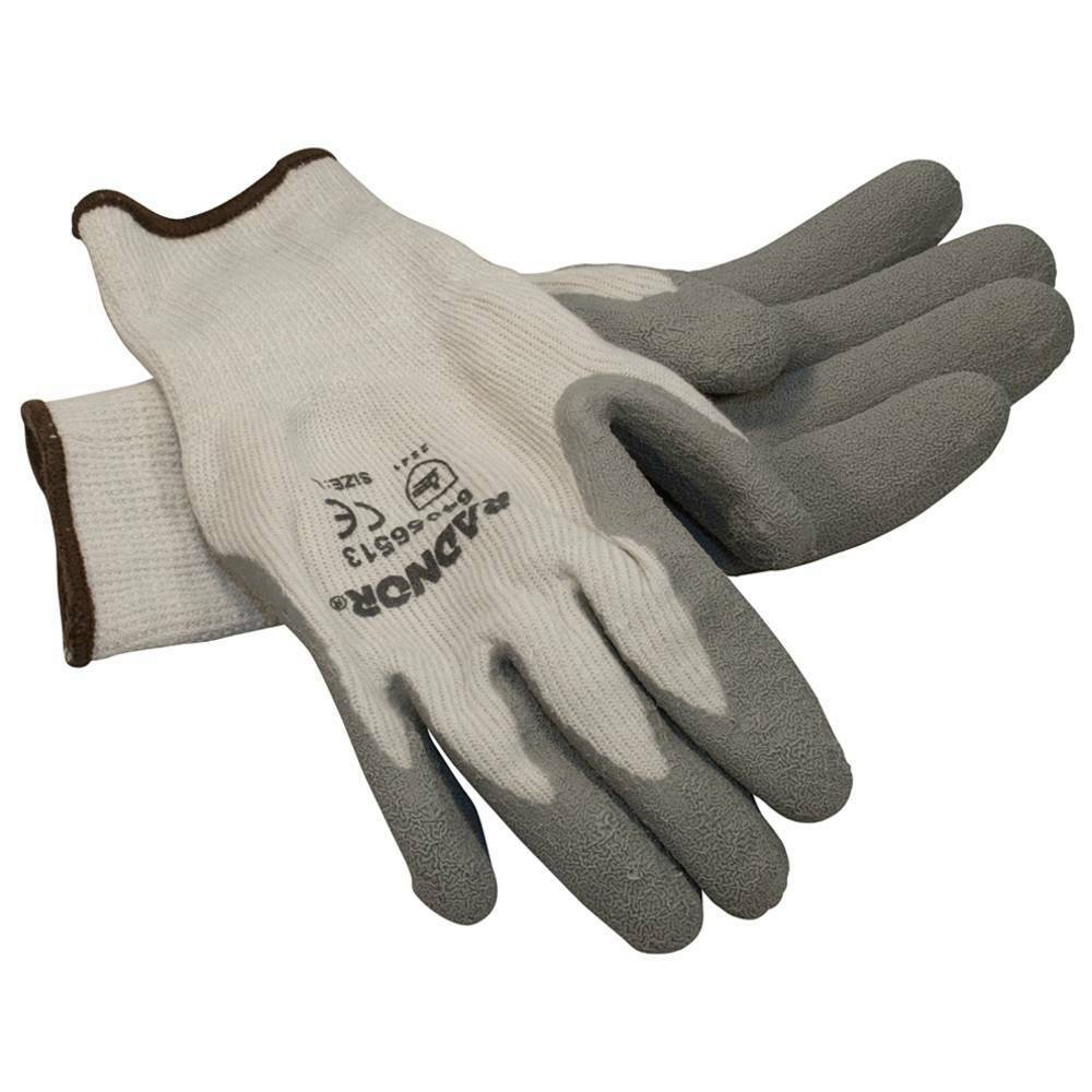 Stens 751-141 Glove Gray textured latex coating Enhanced wet or dry grip Large