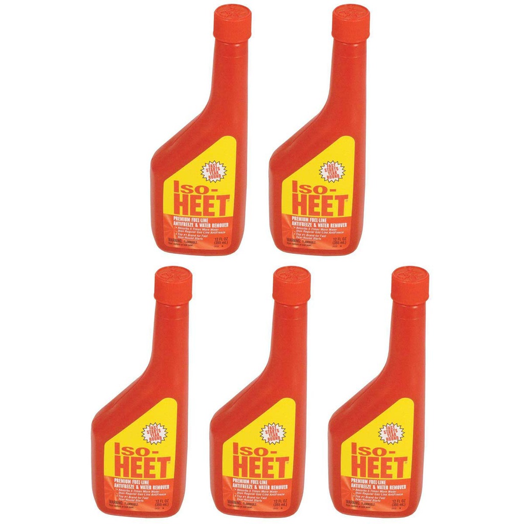 5 Pack of Stens 770-196 Gold Eagle ISO Heet Anti-Freeze 12 oz. bottle