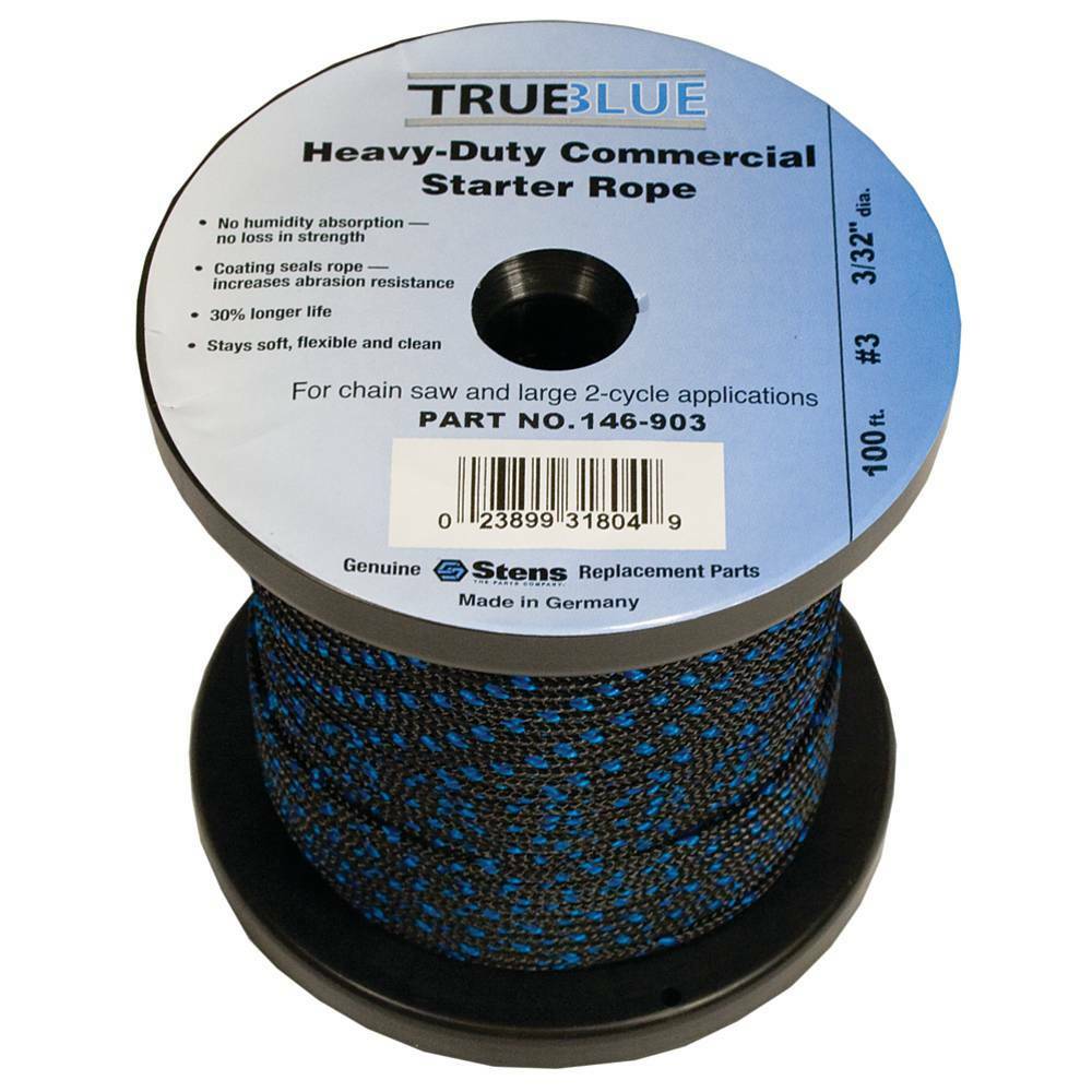 Stens 146-903 TrueBlue 100 Starter Rope 3/32 100 High tensile strength