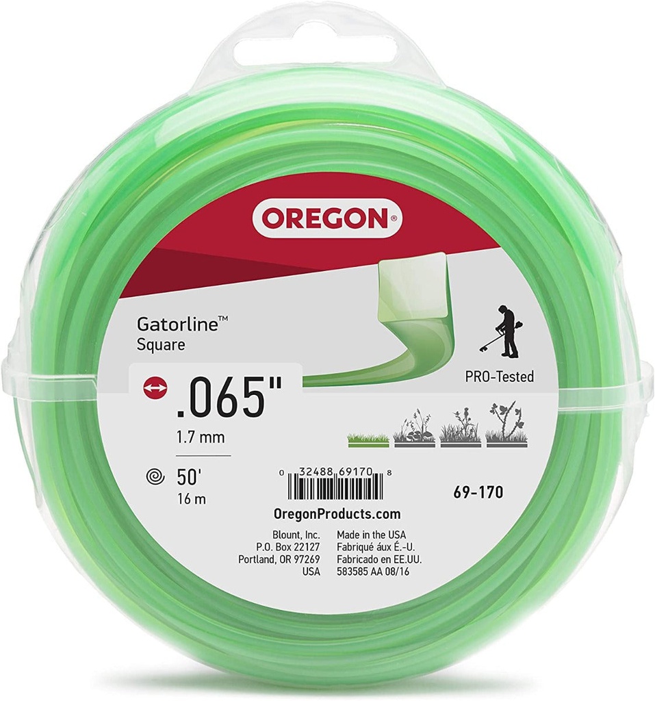 Oregon GATORLINE SQUARE .065 50FT DON 69-170 Genuine Replacement Part