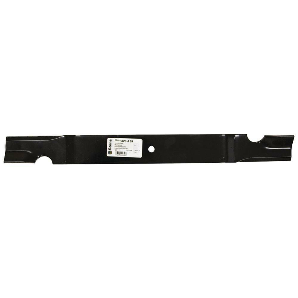 Stens 320-425 Notched Hi-Lift Blade Fits Grasshopper 320251  320253