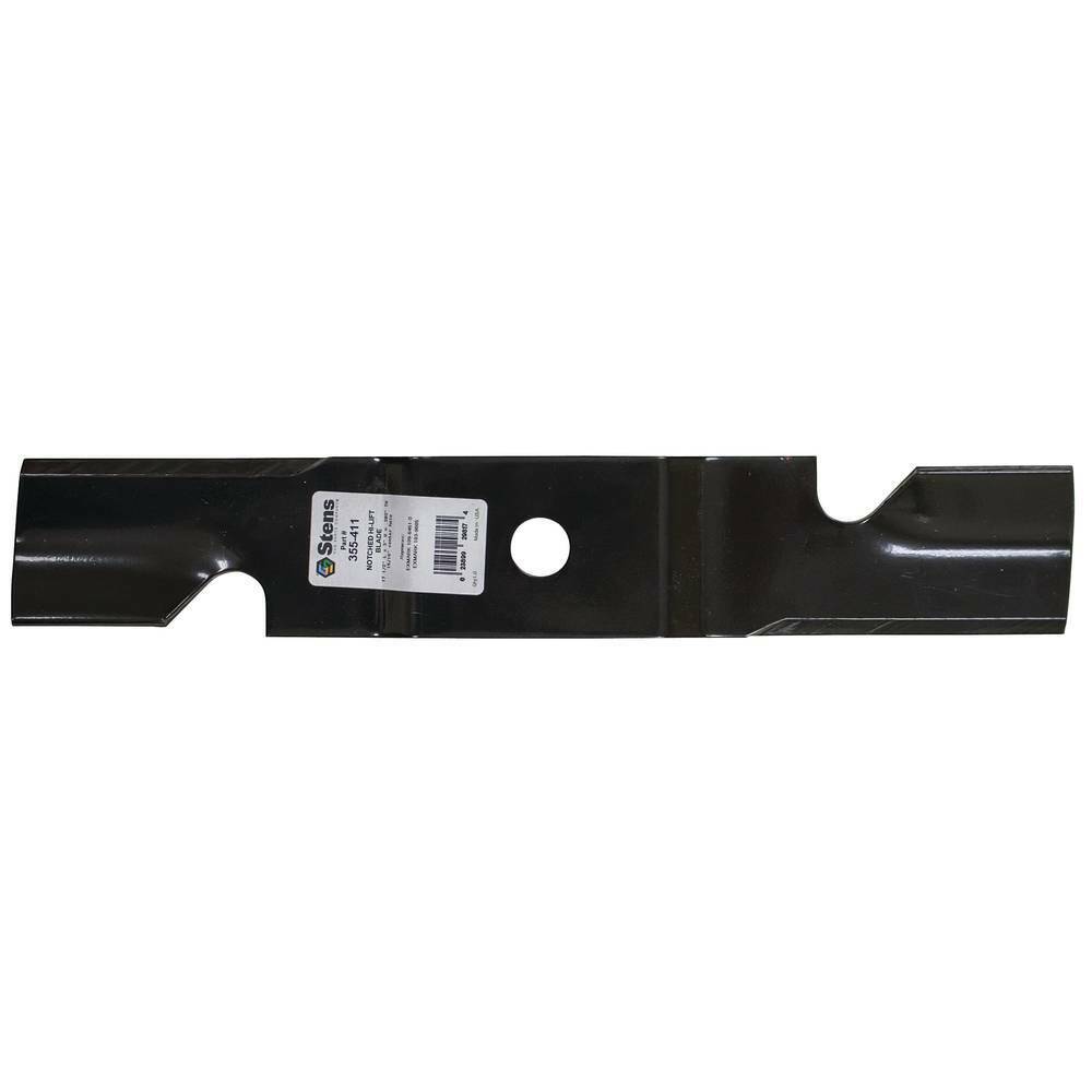 Stens 355-411 Notched Hi-Lift Blade Fits Exmark 103-9598  103-9598-S