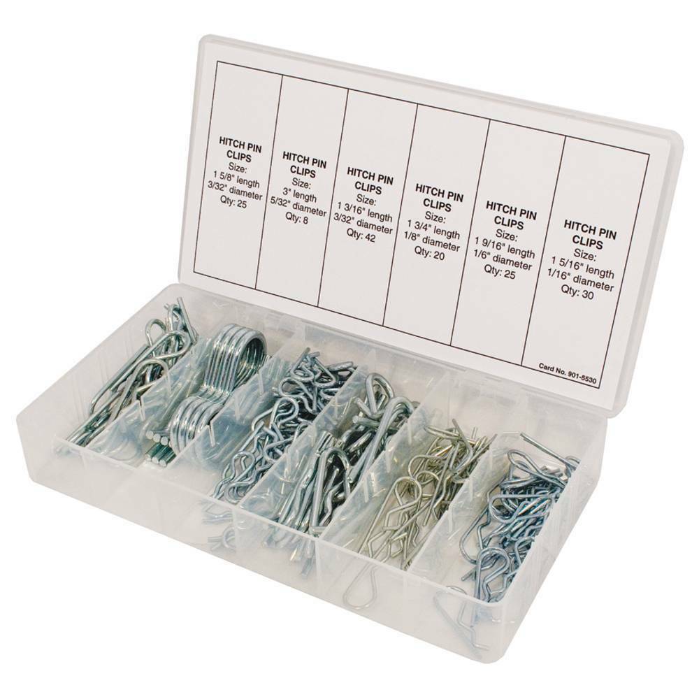 Stens 415-224 Metal Hook Hitch Pin Kit  Includes 150 pieces  Lawnmower