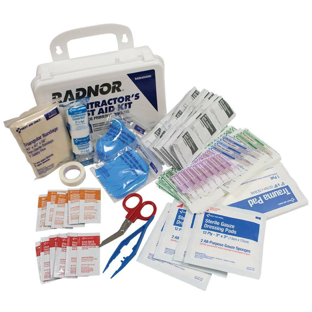 Stens 751-499 First Aid Kit 4 nitrile exam gloves 1 gauze roll 1 trauma pad