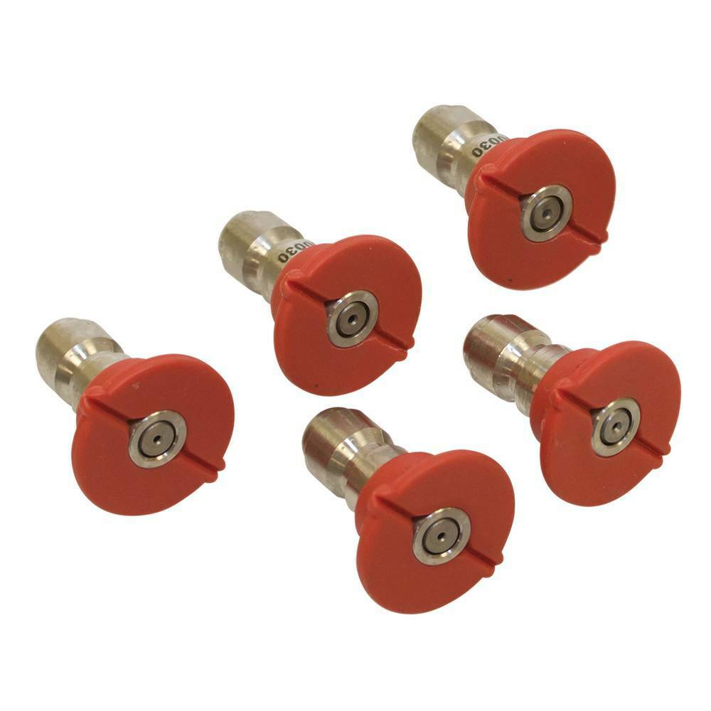 Stens 758-916 Pressure Washer Nozzle Shop Pack 0 Degree  Size 5.0  Red