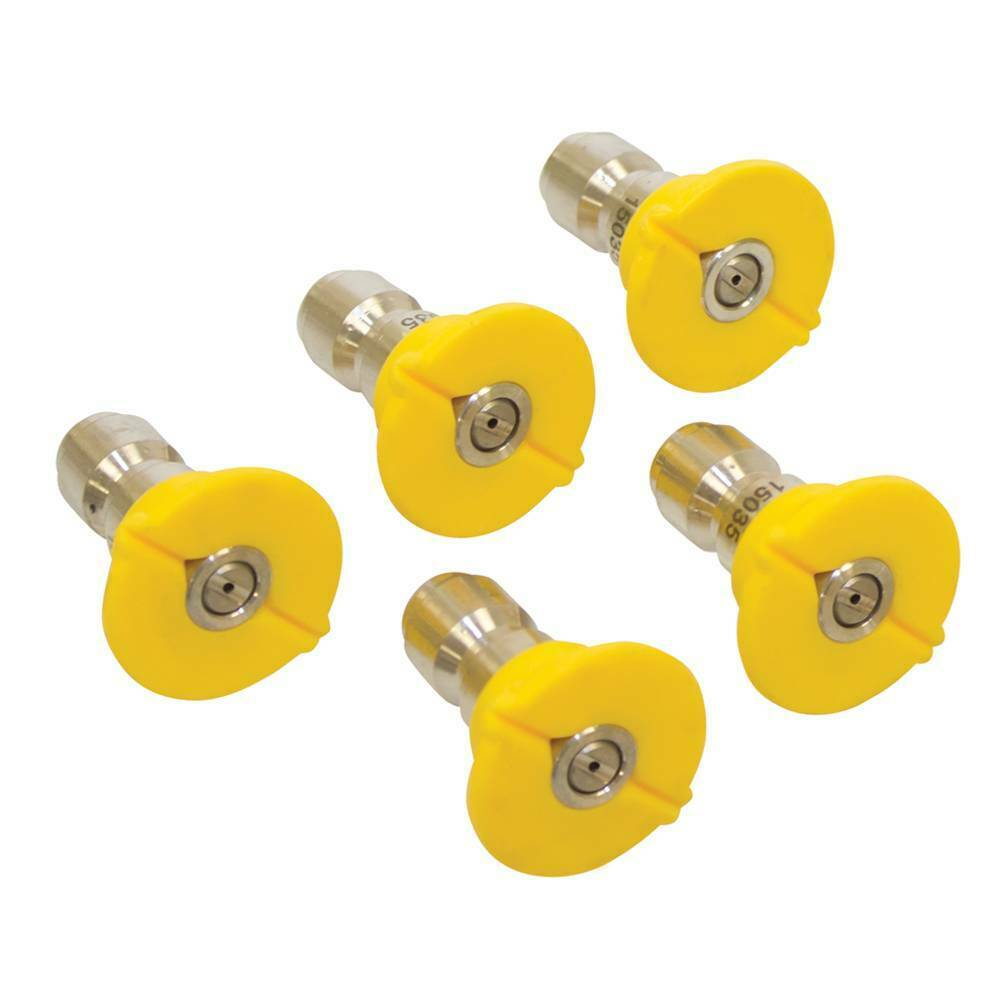 Stens 758-928 Pressure Washer Nozzle Shop Pack  Stainless Steel  Yellow