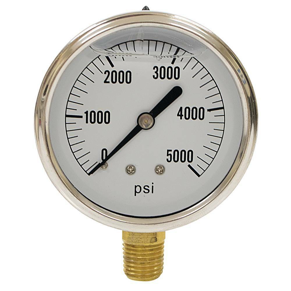 Stens 758-974 Pressure Washer Gauge Stainless steel case and rim