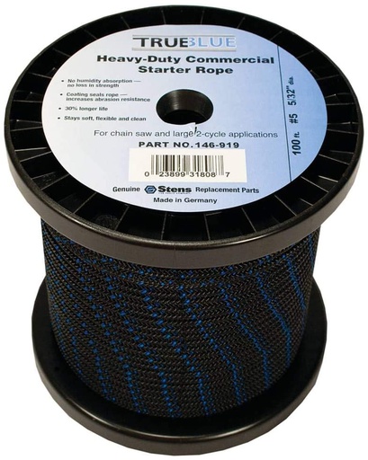 [ST-146-919] 146-919 Stens 100 True Blue Starter Rope 5 Solid Braid NHC 269-0919