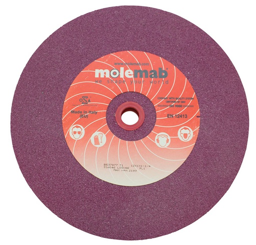 [ST-750-102] Stens 750-102 Molemab Grinding Wheel 12 x 1 x 1-1/4 46 grit Ruby