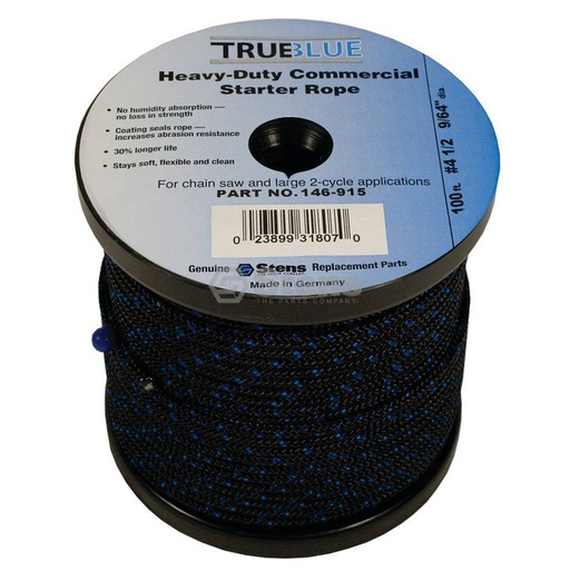 [ST-146-915] Stens 146-915 Chainsaw TrueBlue 100 Starter Rope #4 1/2 Solid Braid