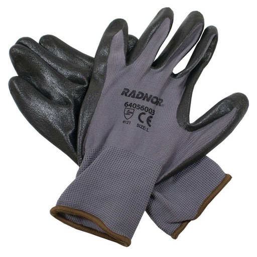 [ST-751-225] Stens 751-225 Glove Seamless 13 Gauge Nylon Knit Liner Black Foam Nitrile Palm