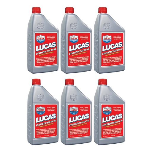 [ST-051-622] 6 Pack of Stens 051-622 Lucas Oil Synthetic Motor Oil 10211 SAE 0W-40