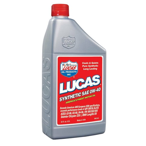[ST-051-622-0.17] 1 Pack of Stens 051-622 Lucas Oil Synthetic Motor Oil 10211 SAE 0W-40