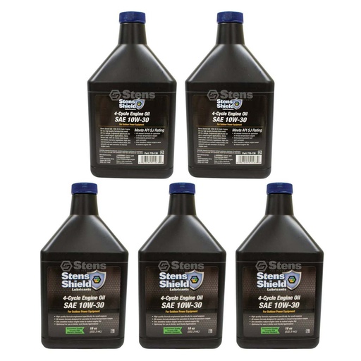 [ST-770-130-0.42] 5 PK Stens 770-130 Shield 4-Cycle Engine Oil SAE 10W-30 770-132 770-133