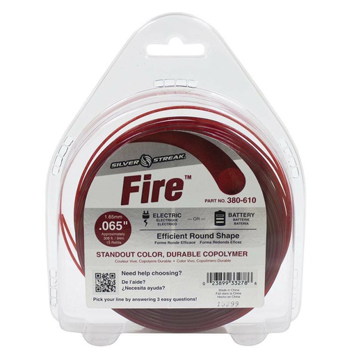 [ST-380-610] Stens 380-610 Silver Streak Fire Trimmer Line Durable copolymer Stand out color